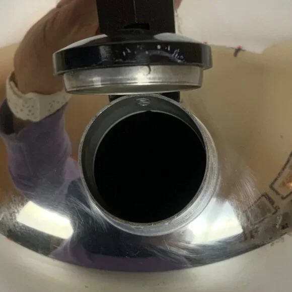 Revere Ware Stainless Steel Copper Bottom Whistling Tea Kettle 3.5 Qt Rome NY 84 - Picture 5 of 8